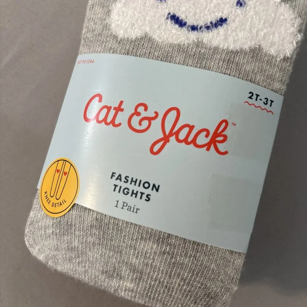 Cat & Jack Rainbow Gray Fashion Tights, 1 pair, Size 2T-3T